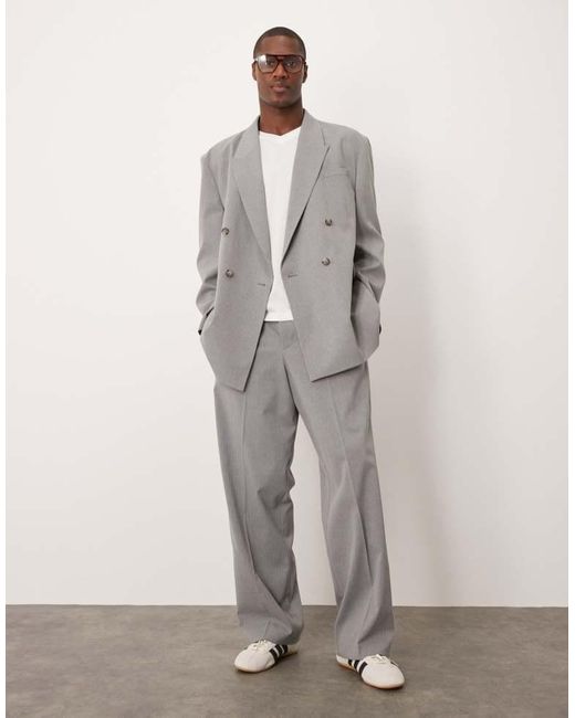 ASOS Gray Slouchy Oversized Suit Jacket for men