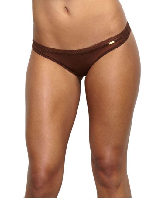 Gossard Brown Glossies Thong