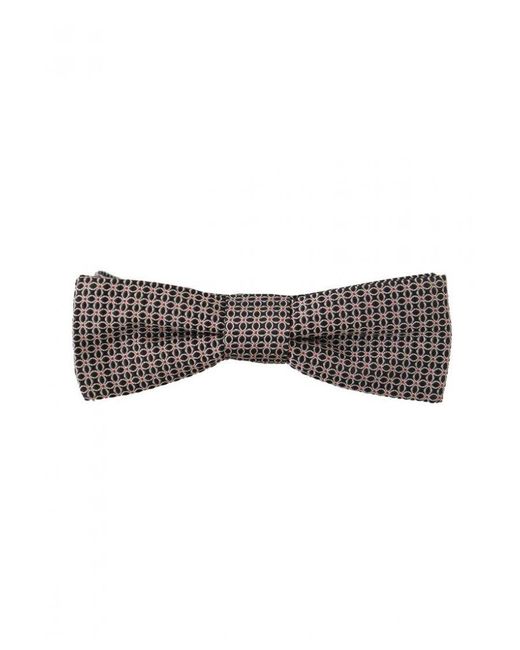 Dolce & Gabbana Gray Flower Pattern Silk Neck Papillon Tie for men