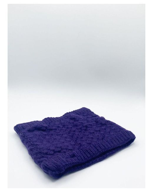 SVNX Blue Fleece Lined Textured Neck Warmer for men