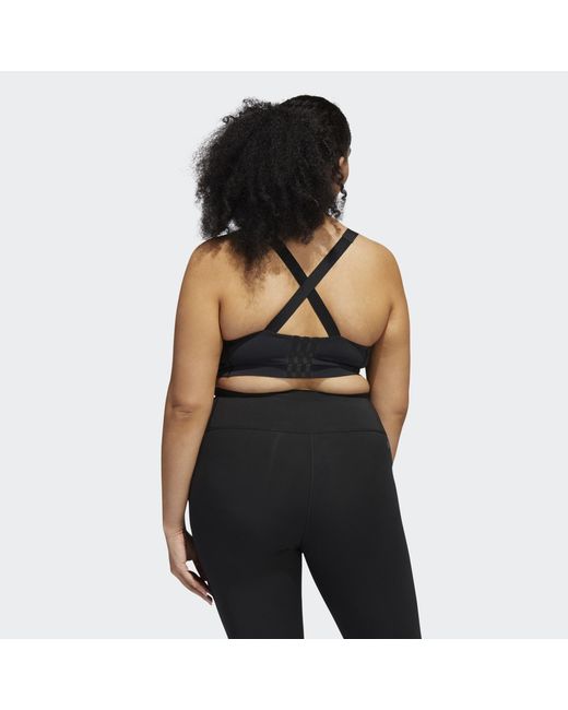 Adidas Originals Black Tlrd Impact Luxe Training High-Support Bra (Plus Size)