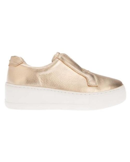 Dune Ethoss Leren Platform Trainers (goud) in het Natural