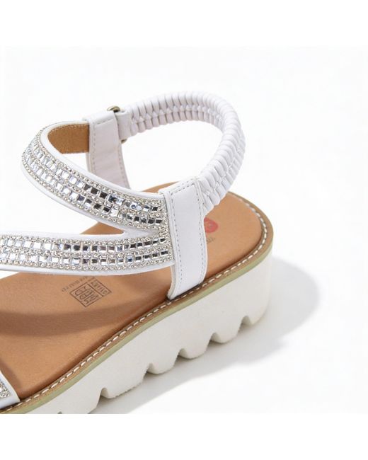 Heavenly Feet Metallic Fresco Slingback Sandals