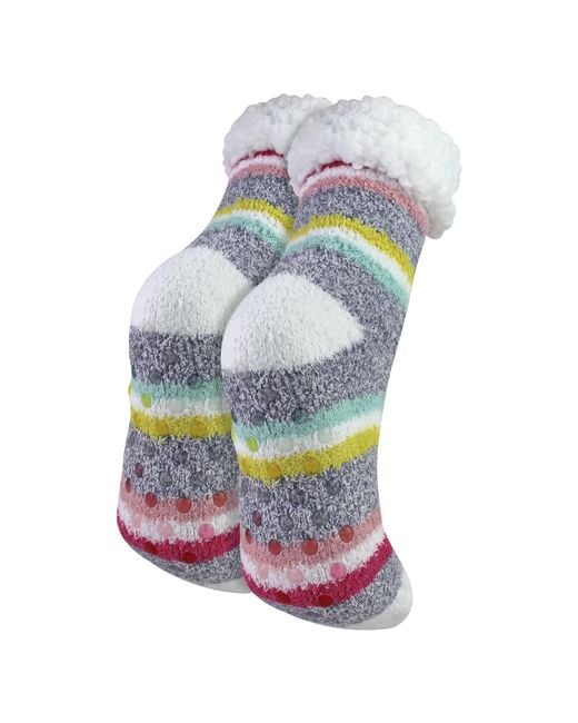 Sock Snob Multicolor Ladies Soft Fluffy Lounge Socks