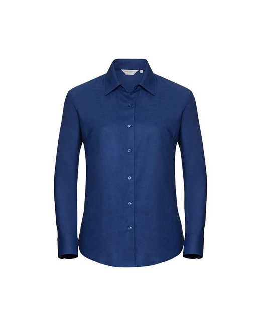 Russell Blue Collection /Ladies Oxford Long-Sleeved Shirt (Bright Royal)