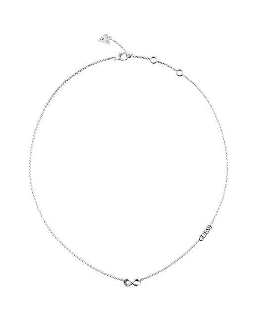 Guess White Ubn03264Rh Ladies Endless Dream Necklace