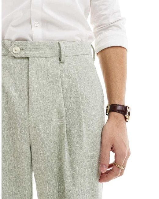 ASOS Green Smart Tapered Fit Chino Trousers for men