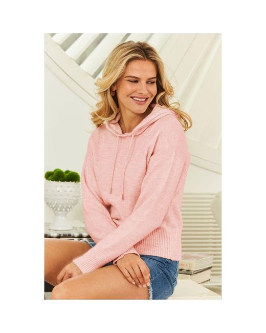 Knitted hoodie deals womens uk