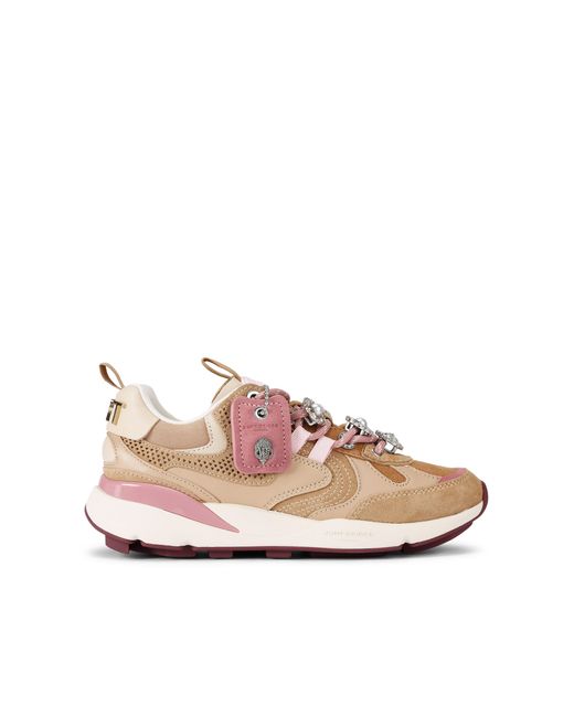 Kurt Geiger Pink Suede Runner Sneakers