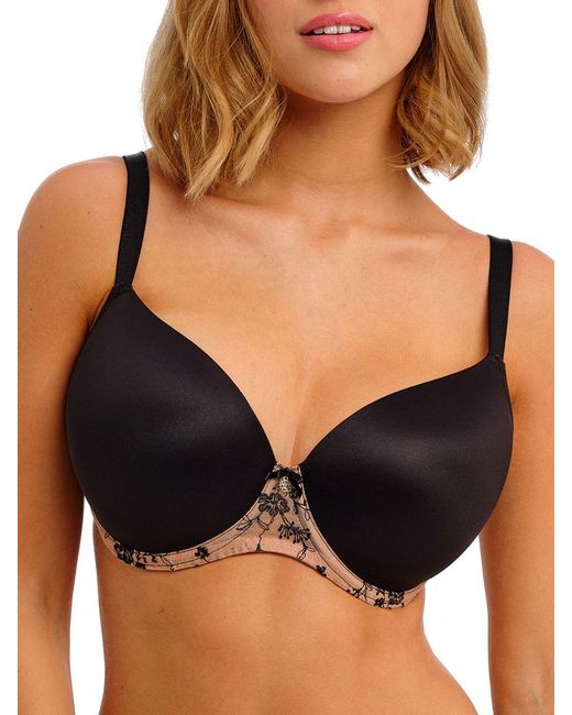 Freya Black Entwined Moulded Demi T-Shirt Bra