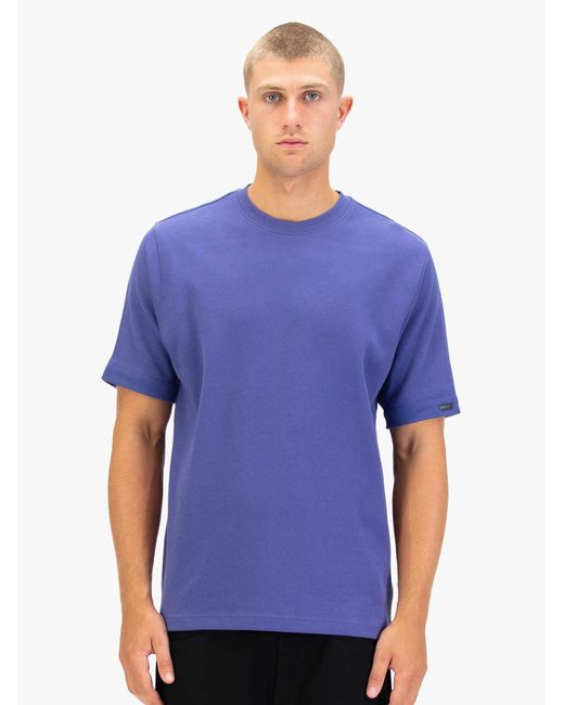 Luke 1977 Blue Ellison Cotton T-Shirt for men