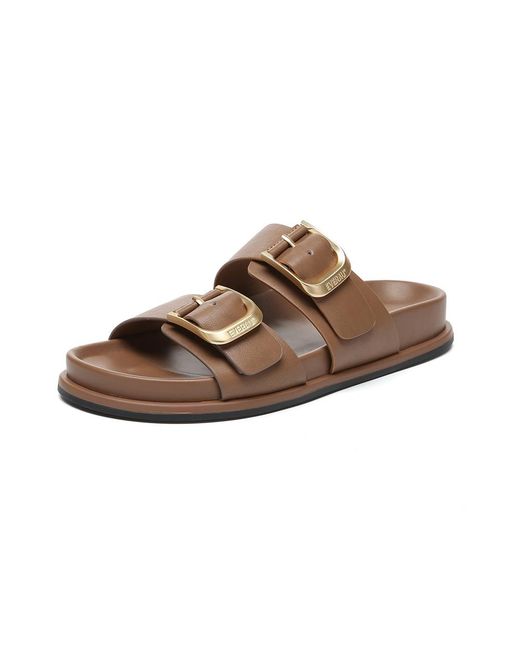 EverAu Australia Brown Ever Au Mounish Slides With Sole