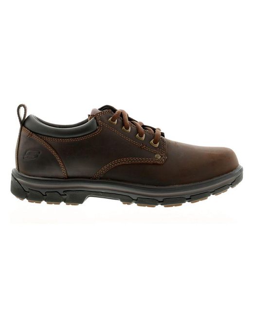Skechers Brown Segment Rilar Leather Casual Shoes for men