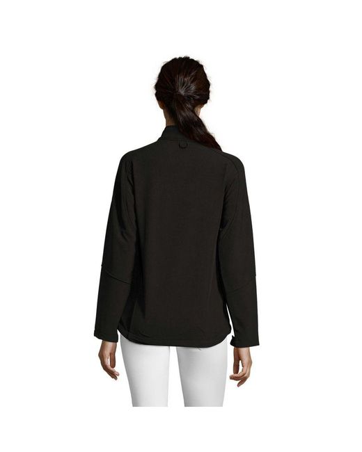 Sol's Black Ladies Roxy Soft Shell Jacket (Breathable, Windproof And Water Resistant)