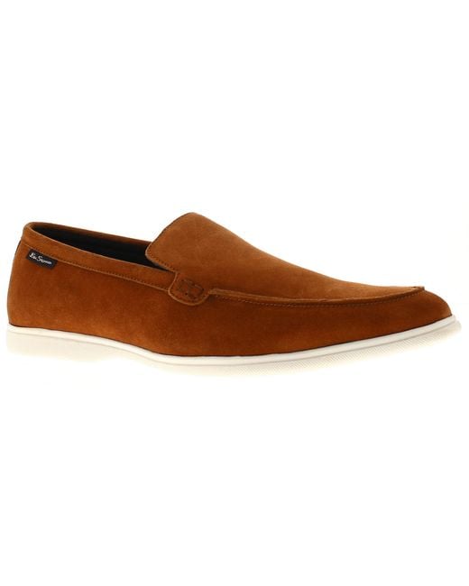 Ben Sherman Black Shoes Smart Loafers Amarillo Suede for men