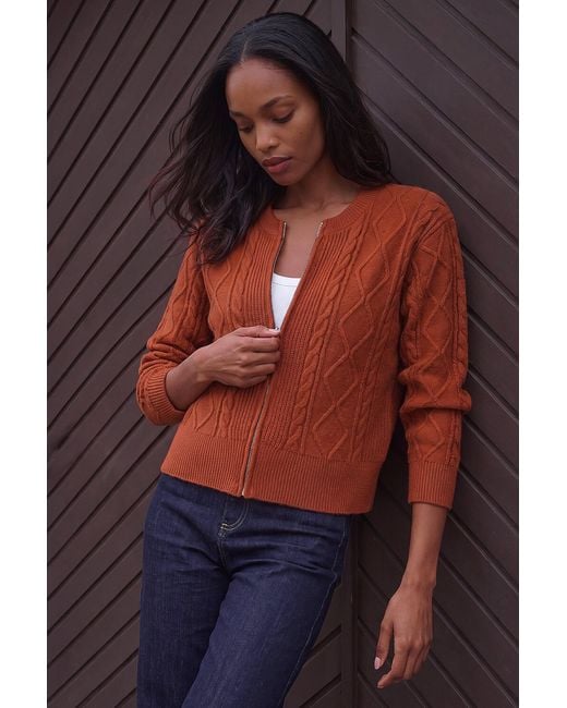 Roman Multicolor Knitted Cable Bomber