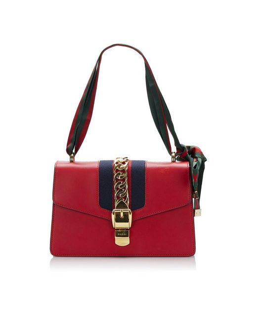 Gucci Vintage Sylvie Red Calf Leather