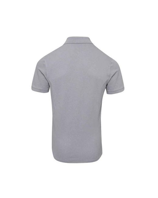 PREMIER Gray Coolchecker Plus Piqu Polo Shirt for men