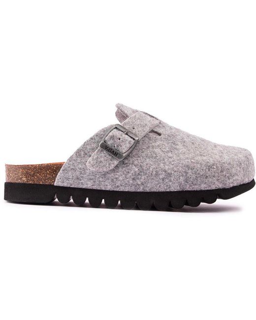 V.Gan Gray Vegan Taro Recycled Felt Footbed Shoes