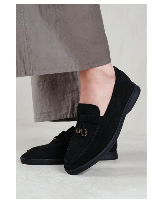 Where's That From Gray 'Pegasus' Slip On Trim Loafers With Accessory Detailing
