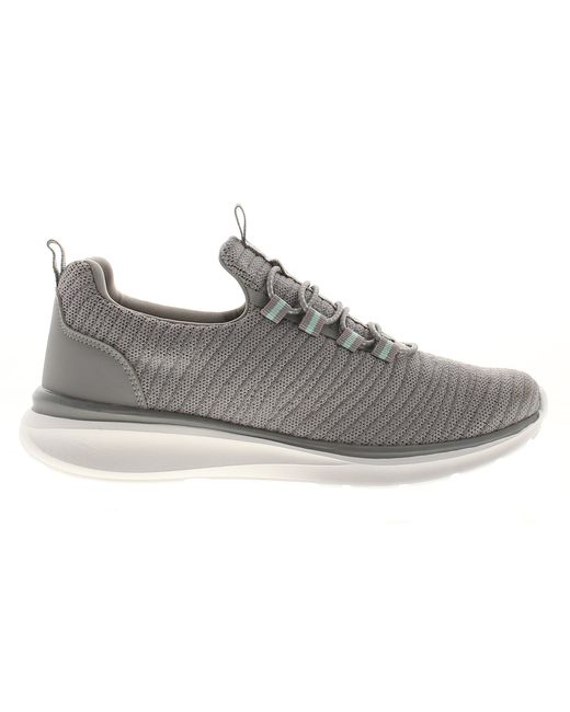 Surge Gray Trainers Memory Foam Viviane Bungee Lace Textile