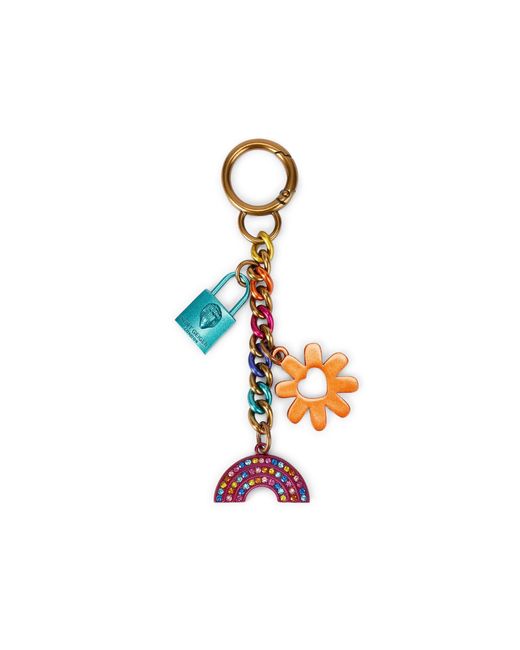 Kurt Geiger Blue 3 Charm Keyring