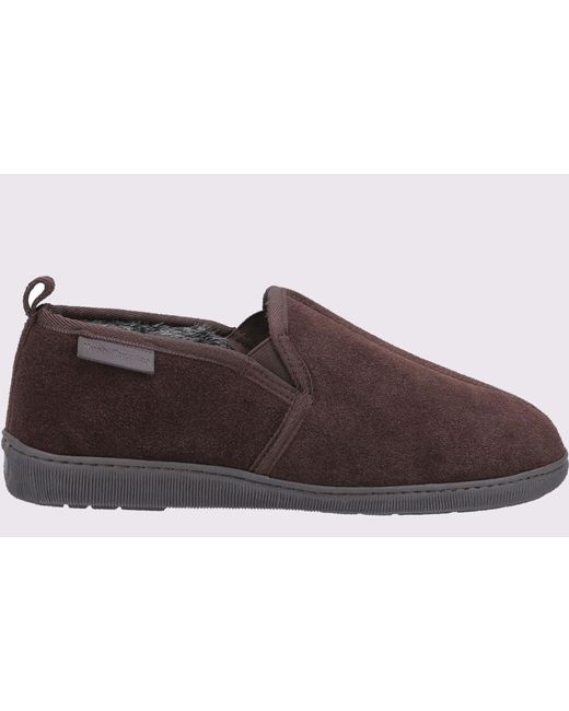 Hush Puppies Brown Arnold Slip On Suede Memory Foam for men