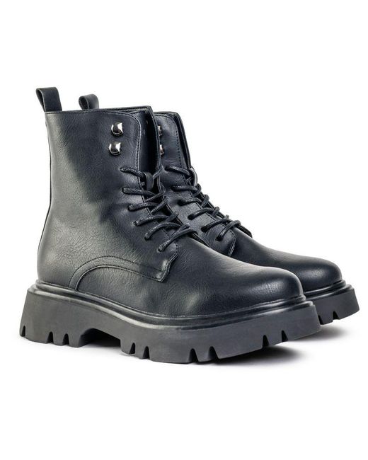V.Gan Blue Vegan Kanzi Lace Up Boots