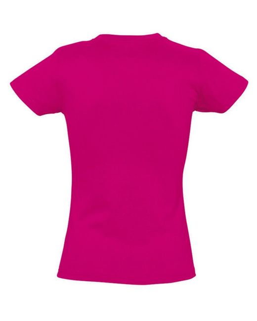 Sol's Purple Ladies Imperial Heavy Short Sleeve T-Shirt Cotton