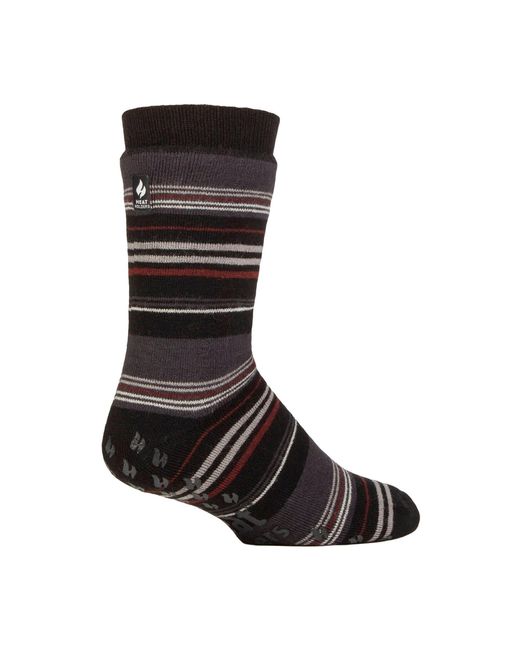 IOMI Black 1 Pack Thick 3.1 Tog Non Slip Thermal Slipper Socks For Raynauds for men