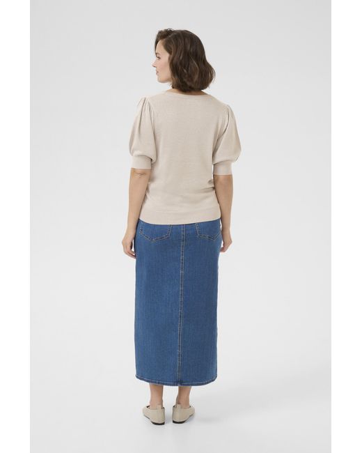Kaffe Blue Strickpullover Regular Fit Cream