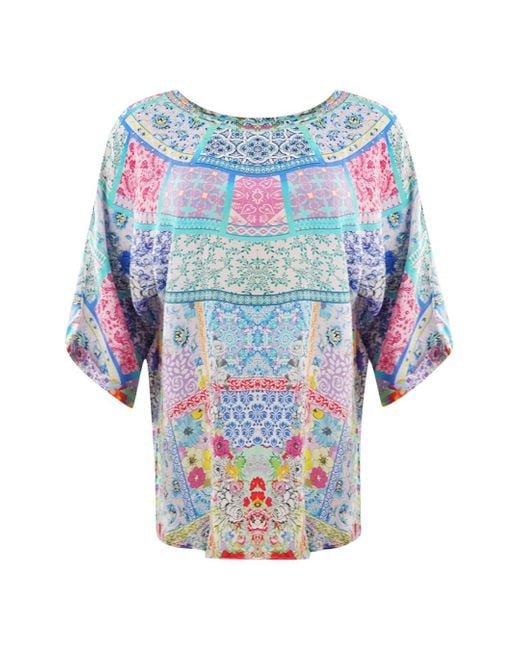 Inoa Blue Martinique 12004 Multicoloured Silk Fish Top