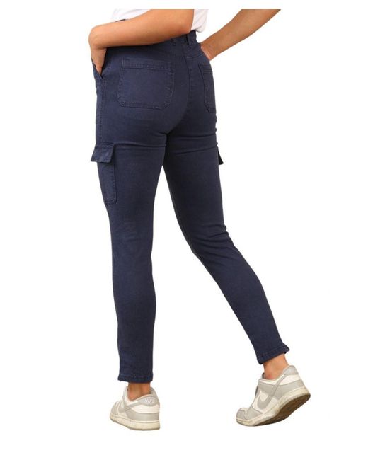MYT Blue Cargo Chino Ankle Grazer Trousers