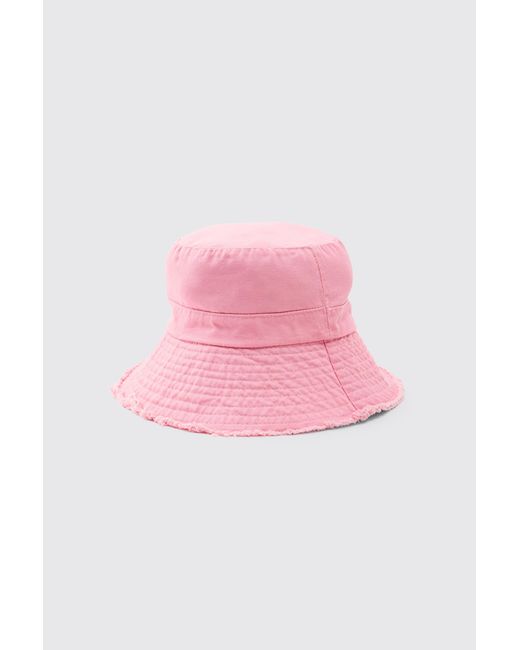 BoohooMAN Pink Bucket Hat With Drawstring for men