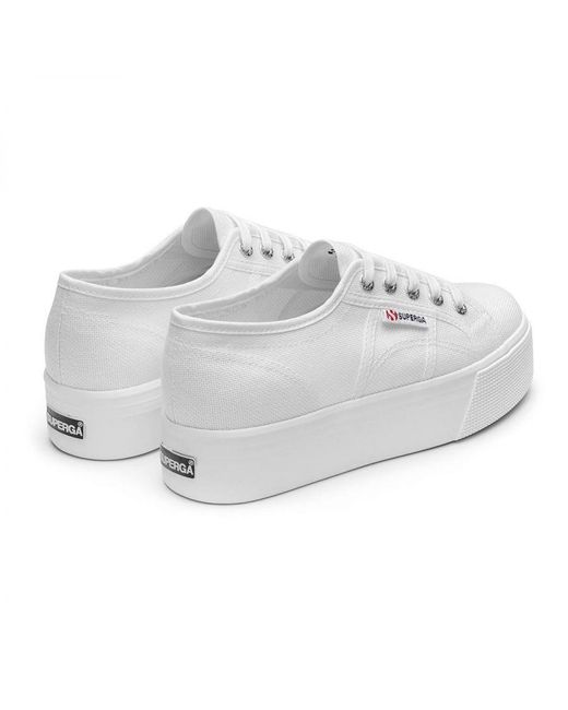 Superga White Ladies 2790 Linea Up Down Trainers