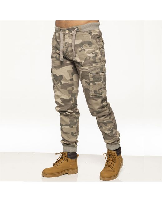Enzo Natural Military Combat Jogger Trousers for men