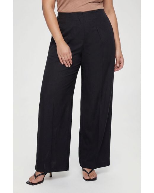 Boohoo Blue Plus Pleat Front Trouser