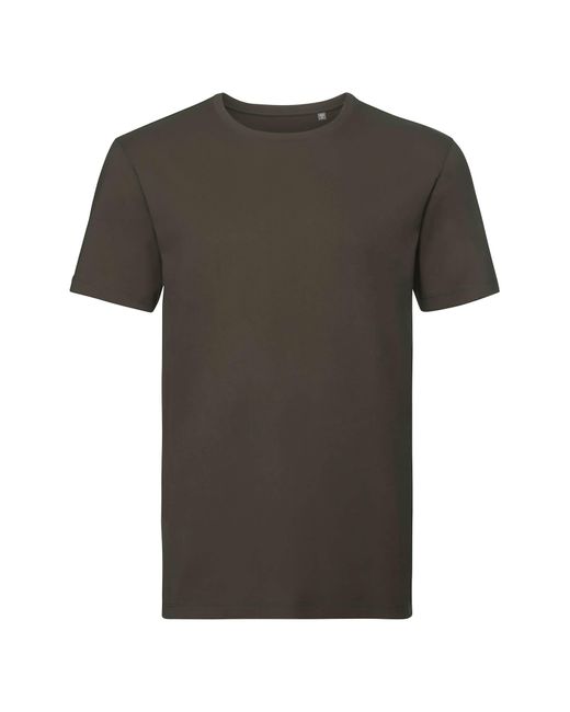 Russell Gray Organic Short-Sleeved T-Shirt (Dark) Cotton for men