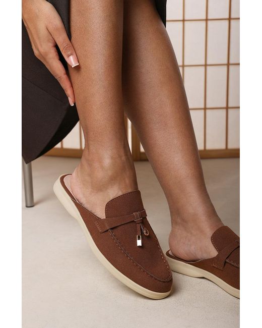 Where's That From Brown 'Twilight' Flat Slip On Loafer With Tassel Detail