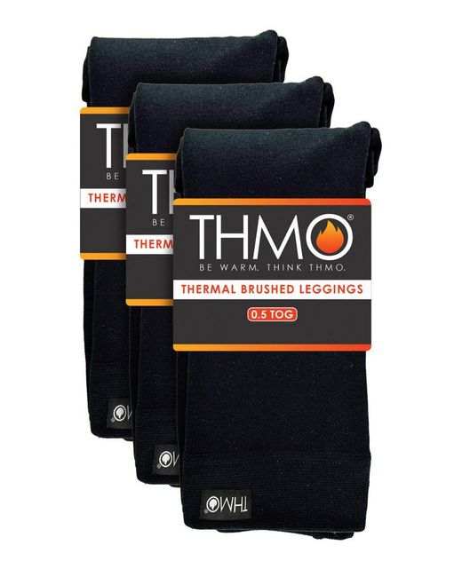 THMO Black 3 Pair Multipack Winter Leggings