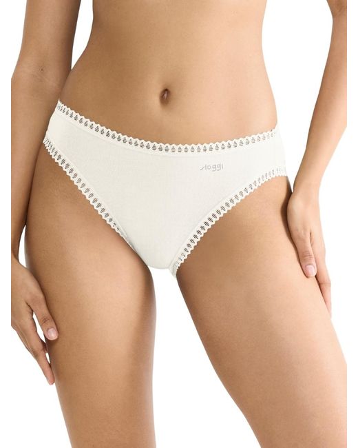 Sloggi Natural Go Crush High Leg Briefs (3 Pack)