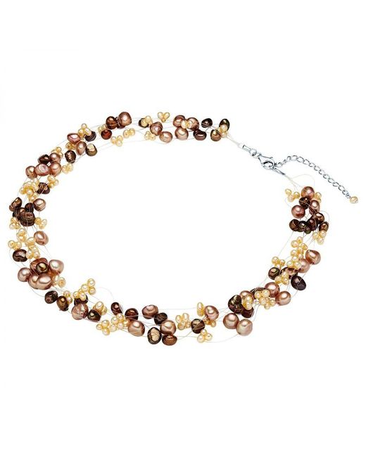 Valero Pearls Metallic Fresh Water Cultured Pearl(S) Necklace