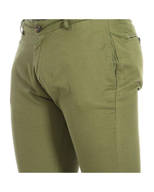 La Martina Green Long Trousers With Straight Cut And Hems Tmt014-Tl121 For for men