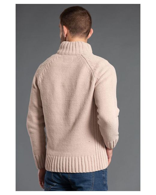 Kensington Eastside Gray 1/4 Zip Funnel Neck Jumper for men