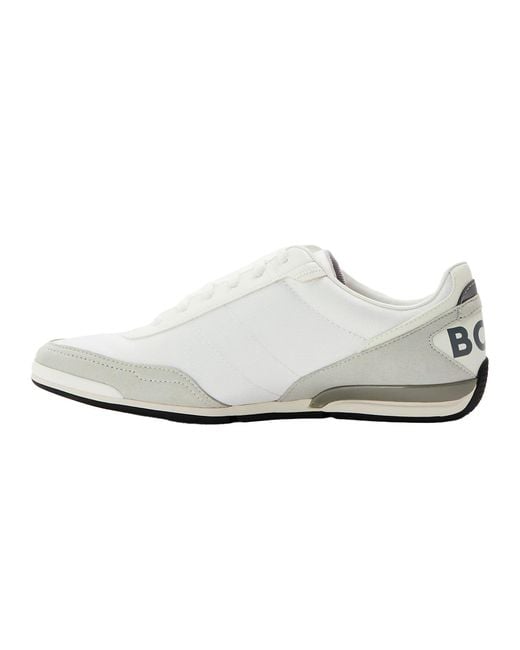Boss White Saturn Low Cut Trainers