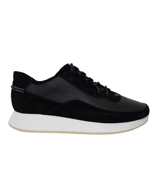 Clarks Black Originals Kiowa Pace Trainers Leather (Archived)