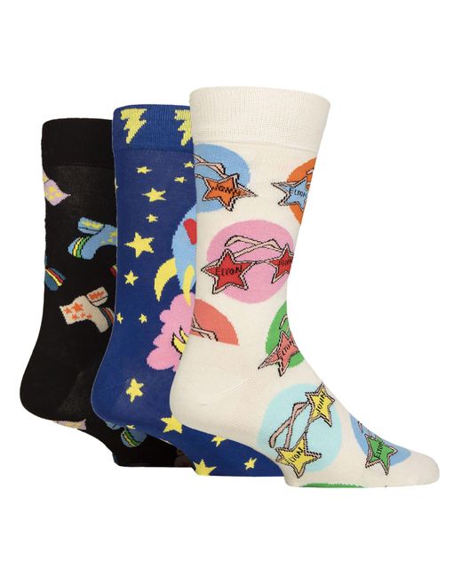 Happy Socks Blue 3 Pack Elton John for men