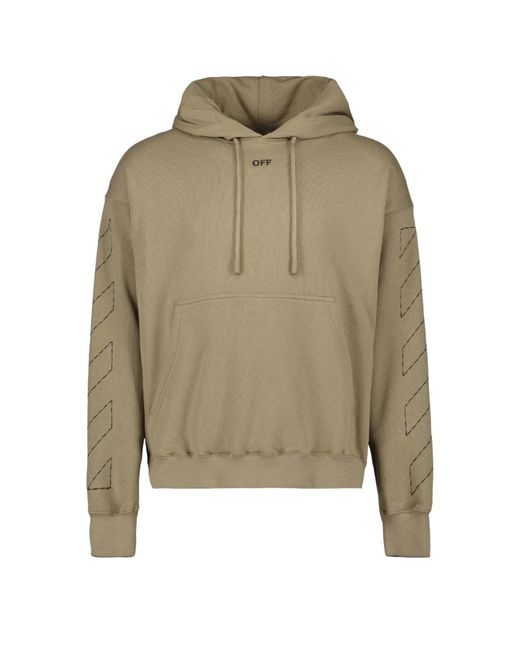Off-White c/o Virgil Abloh Green Off Stitch Skate Hoodie Cotton for men