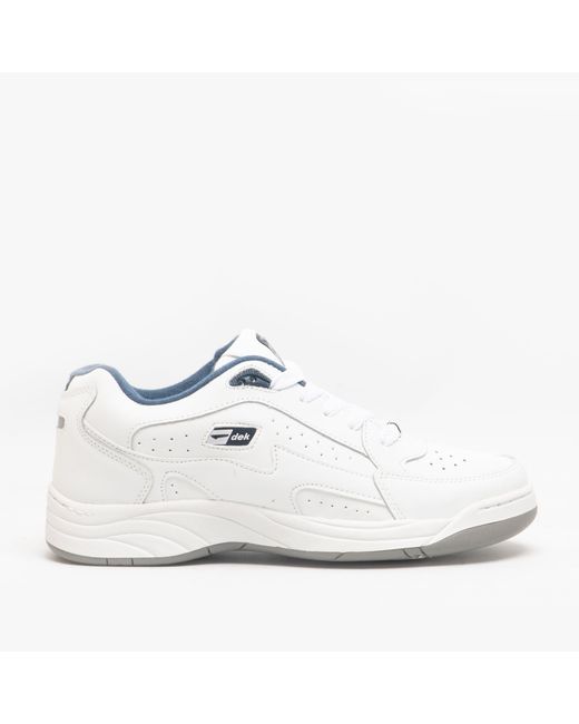 Dek White Orleans Coated Leather Trainers for men