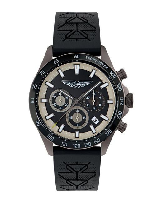 Aston Martin Black Aml Icon Spt Watch Mtis2S606 Silicone for men